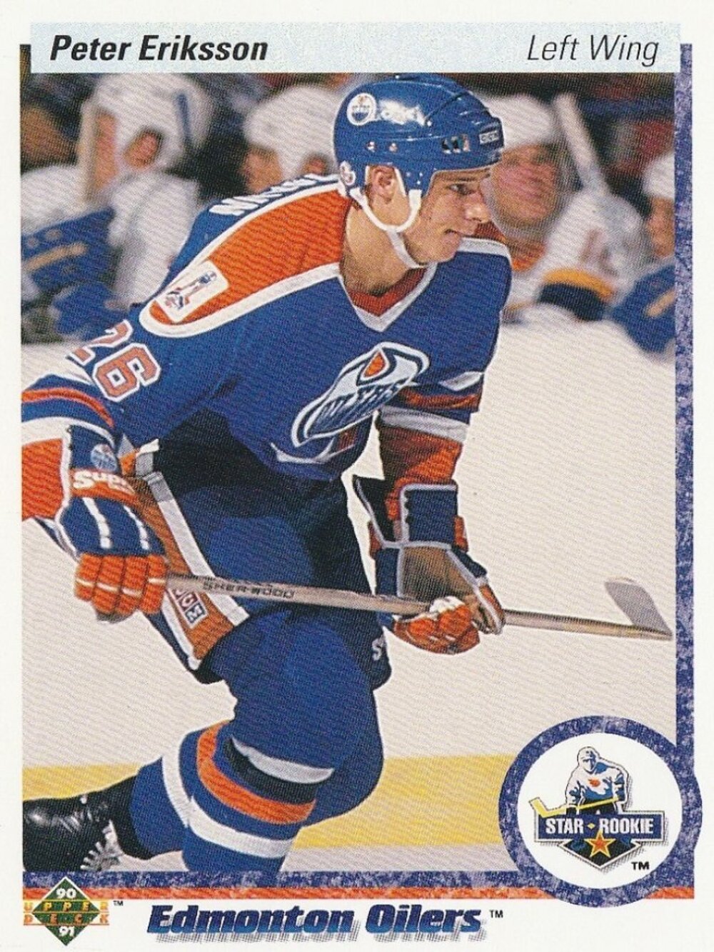 Peter Eriksson - 90/91 Upper Deck Star Rookie Hockey Card